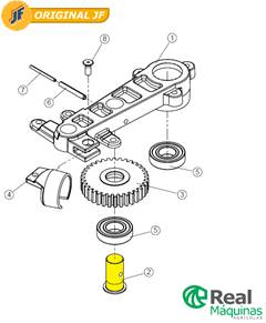 EIXO DA ENGRENAGEM INTERMEDIÁRIA DO BRACO ARTICULADOR JF 1600 AT